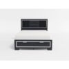 HE-1553-1  Queen Platform Bed with Footboard Storage