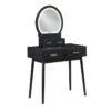 4565BK Vanity Dresser with Mirror and Stool