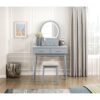 4565GY Vanity Dresser with Mirror and Stool