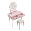 4565PK Vanity Dresser with Mirror and Stool