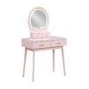 4565PK Vanity Dresser with Mirror and Stool
