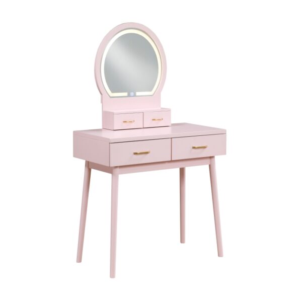4565PK Vanity Dresser with Mirror and Stool