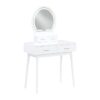 4565WH Vanity Dresser with Mirror and Stool