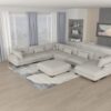9555BEG Seating-Tinley Collection 6-Piece Modular Sectional wi...