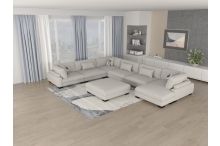 9555BEG Seating-Tinley Collection 6-Piece Modular Sectional wi...