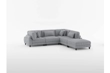 9688GY Seating-Robstown Collection 6-Piece Modular Sectional wi...