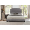 HE-SH235GRY-1  QUEEN BED W/GREY FABRIC,3A