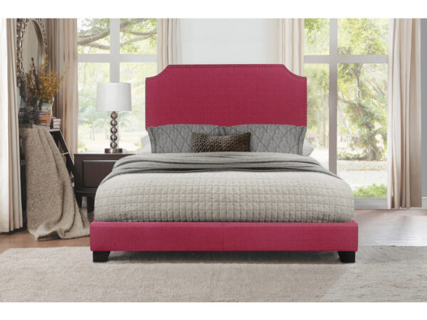 KING BED W/PINK FABRIC,3A