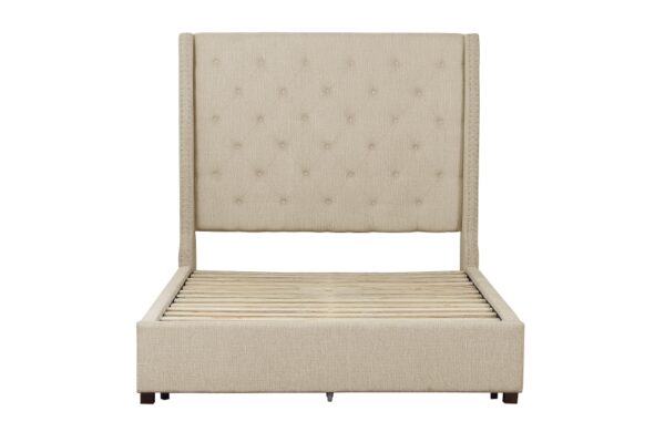 5877BE-DW Bedroom Fairborn Collection Queen Platform Bed with Stor...