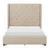 HE-5877BE-1DW  Queen Platform Bed with Storage Footboard
