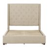 HE-5877BE-1DW  Queen Platform Bed with Storage Footboard
