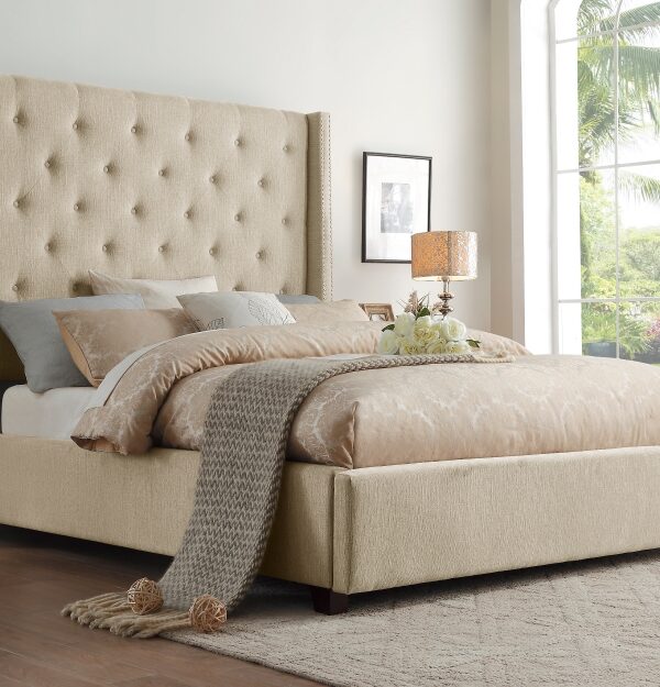 5877BE-DW Bedroom Fairborn Collection Queen Platform Bed with Stor...