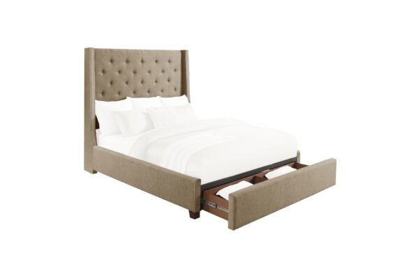 5877BR-DW Bedroom Fairborn Collection Queen Platform Bed with Stor...