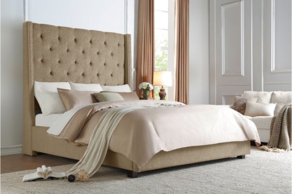 5877BR-DW Bedroom Fairborn Collection Queen Platform Bed with Stor...