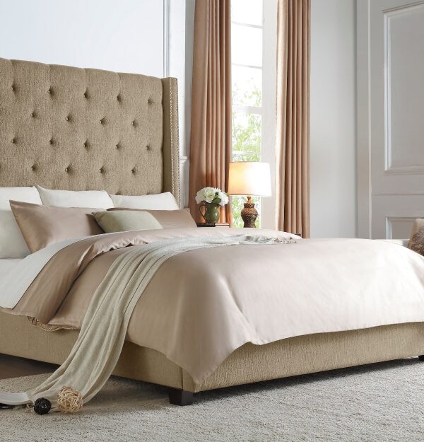 5877BR-DW Bedroom Fairborn Collection Queen Platform Bed with Stor...