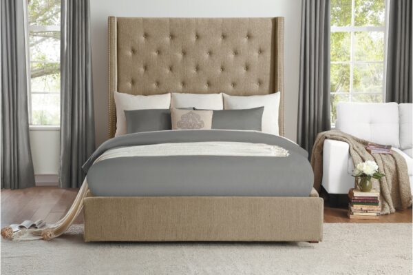 5877BR-DW Bedroom Fairborn Collection Queen Platform Bed with Stor...