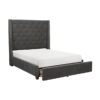 5877GY-DW Bedroom Fairborn Collection Queen Platform Bed with Stor...