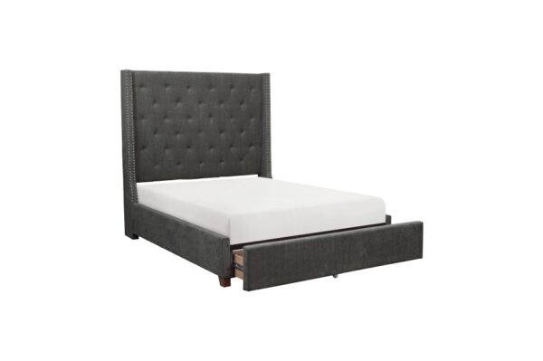 5877GY-DW Bedroom Fairborn Collection Queen Platform Bed with Stor...