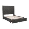 HE-5877GY-1DW  Queen Platform Bed with Storage Footboard