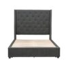 HE-5877GY-1DW  Queen Platform Bed with Storage Footboard