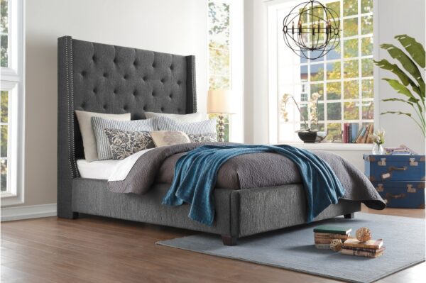 5877GY-DW Bedroom Fairborn Collection Queen Platform Bed with Stor...
