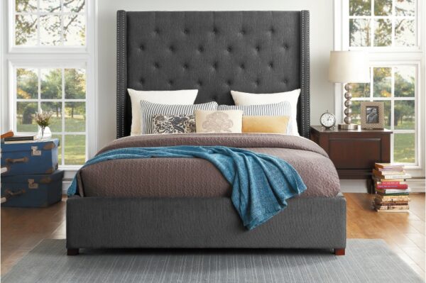 5877GY Bedroom Fairborn Collection Queen Platform Bed