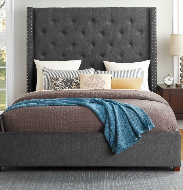 5877GY Bedroom Fairborn Collection Queen Platform Bed