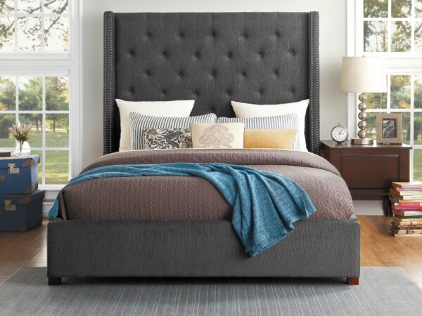 5877GY-DW Bedroom Fairborn Collection Queen Platform Bed with Stor...