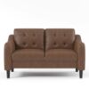 9489GRY Seating-Mallory Collection 2pc Set: Sofa, Love