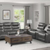 9405GY Seating-Putnam Collection 2pc Set: Sofa, Love