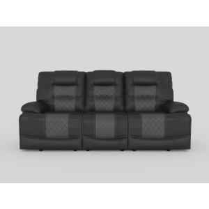 9388GRY-3 Double Reclining Sofa with C...