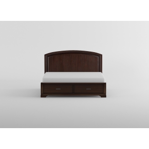 HE-1520WH-1  Queen Platform Bed with Footboard Storage