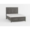 HE-1450WH-1  Queen Platform Bed with Footboard Storage