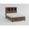 HE-1592-1  Queen Platform Bed with Footboard Storage