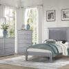 1519GY Bedroom Seabright Collection 4pc Set (QB+NS+DR+MR)
