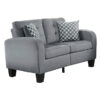 8202GRY Seating-Sinclair Collection 2pc Set: Sofa, Love
