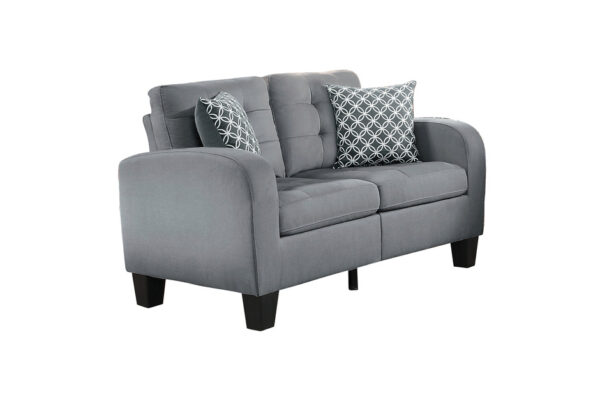 8202GRY Seating-Sinclair Collection 2pc Set: Sofa, Love