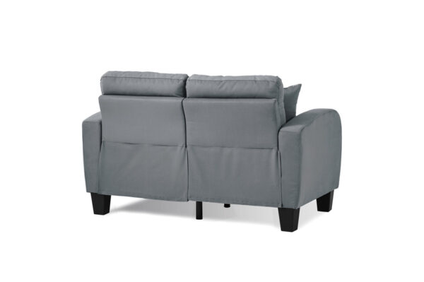 8202GRY Seating-Sinclair Collection 2pc Set: Sofa, Love