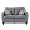 8202GRY Seating-Sinclair Collection 2pc Set: Sofa, Love