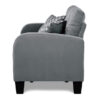 8202GRY Seating-Sinclair Collection 2pc Set: Sofa, Love