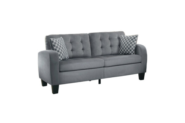 8202GRY Seating-Sinclair Collection 2pc Set: Sofa, Love