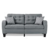 8202GRY Seating-Sinclair Collection 2pc Set: Sofa, Love