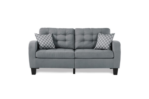 8202GRY Seating-Sinclair Collection 2pc Set: Sofa, Love