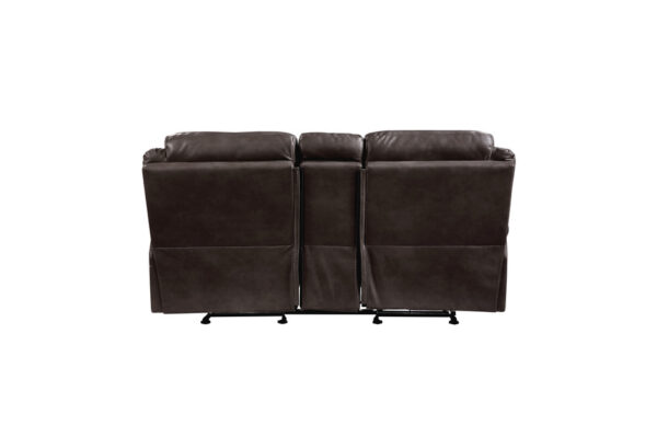 8206BRW Seating-Aram Collection 2pc Set: Sofa, Love