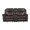 8206BRW Seating-Aram Collection 2pc Set: Sofa, Love