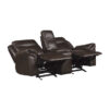 8206BRW Seating-Aram Collection 2pc Set: Sofa, Love