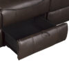 8206BRW Seating-Aram Collection 2pc Set: Sofa, Love