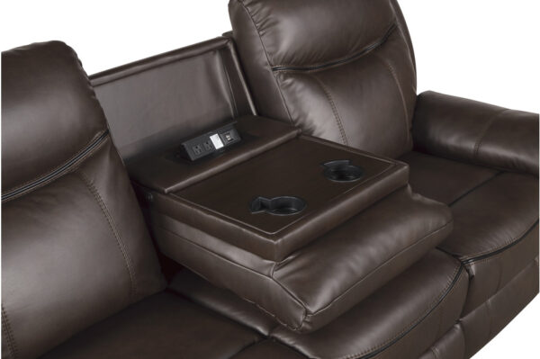 8206BRW Seating-Aram Collection 2pc Set: Sofa, Love