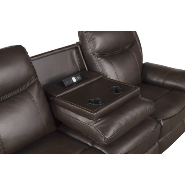 8206BRW-3 Double Reclining Sofa with C...