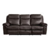 8206BRW Seating-Aram Collection 2pc Set: Sofa, Love
